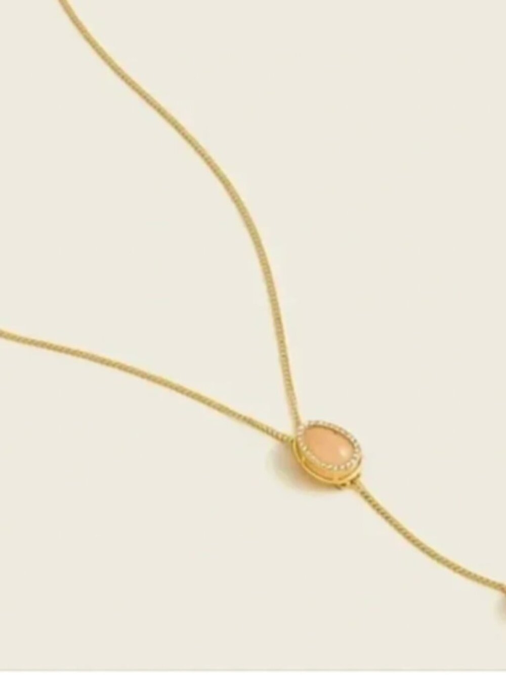 J. Crew Gold Drop Pendant Necklace with a semiprecious stone and Pearl
